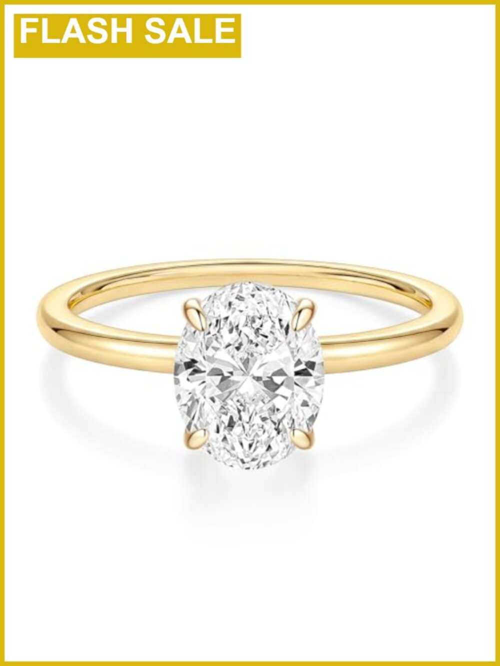 925 Sterling Silver Engagement Ring Oval Cut AAAAA+ CZ 4-Prong Wedding